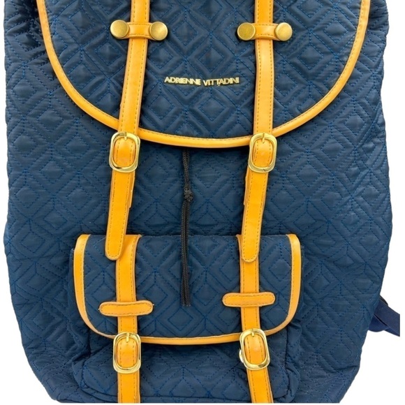 ADRIENNE VITTADINI Navy Fabric Backpack - Picture 1 of 6